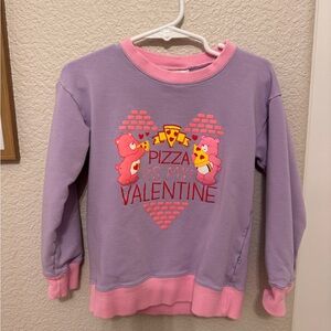 Kids Lavender Pizza Love Sweatshirt
